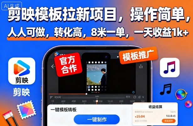 mp40219期-剪映模板拉新项目,操作简单,人人可做,转化高,8米一单,一天收益1k+ 20251025050408-68fc5a480550c.jpg