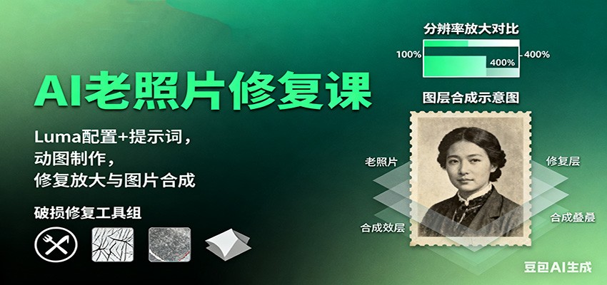 fy19833期-AI老照片修复课:Luma配置+提示词,动图制作,修复放大与图片合成 20251027013425-68fecc217d48a.jpg