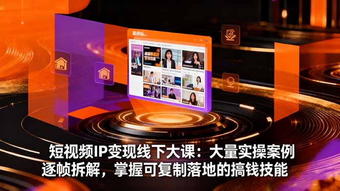 (16410期)短视频IP变现线下大课:大量实操案例逐帧拆解,掌握可复制落地的搞钱技能 20251027090526-68ff35d61a46b.jpg
