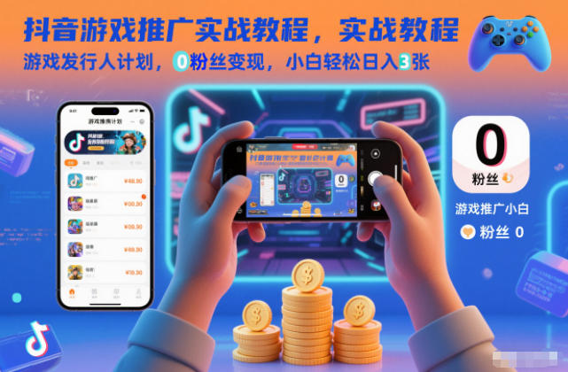 mp44686期-抖音游戏推广实战教程,游戏发行人计划,0粉丝变现,小白轻松日入3张 20251209070334-6937c9c626ca7.jpg