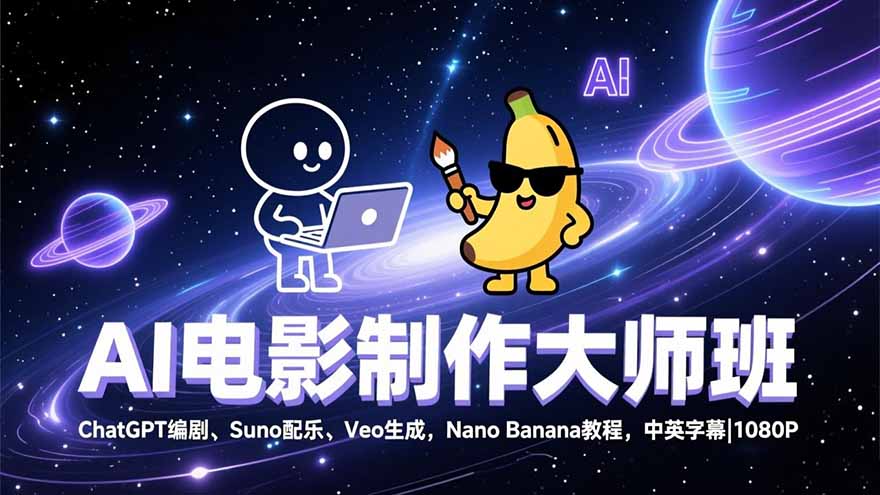 (17011期)AI电影制作大师班:ChatGPT编剧、Suno配乐、Veo生成,Nano Banana教程,中英字幕|1080P 20260106030245-695c7b559ba28.jpg