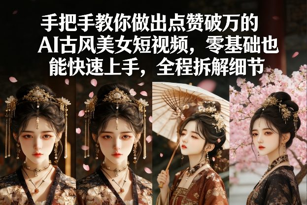 手把手教你做出点赞破万的AI古风美女短视频,零基础也能快速上手,全程拆解细节 20260225050019-699e81e32fe13.jpg