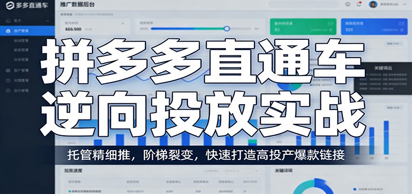 拼多多直通车逆向投放实战:托管精细推,阶梯裂变,快速打造高投产爆款链接 20260322130031-69bfe7ef98463.jpg