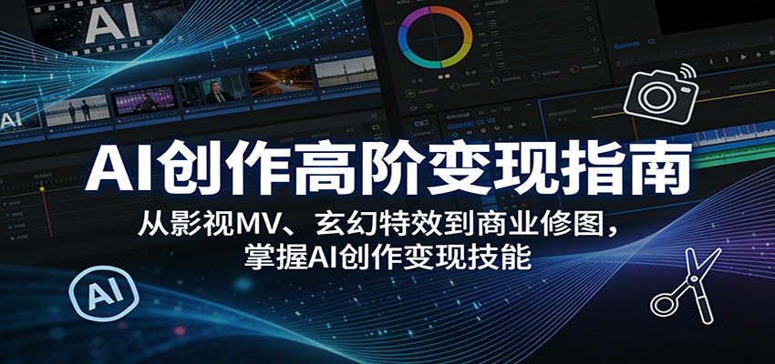 AI创作高阶变现指南:从影视MV、玄幻特效到商业修图,掌握AI创作变现技能 20260405050030-69d1ec6e28e7a.jpg