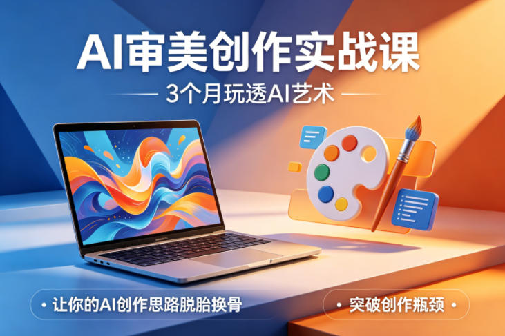 AI审美创作实战课,3个月玩透AI艺术,让你的AI创作思路脱胎换骨,突破创作瓶颈 20260411150303-69da62a7ae432.jpg