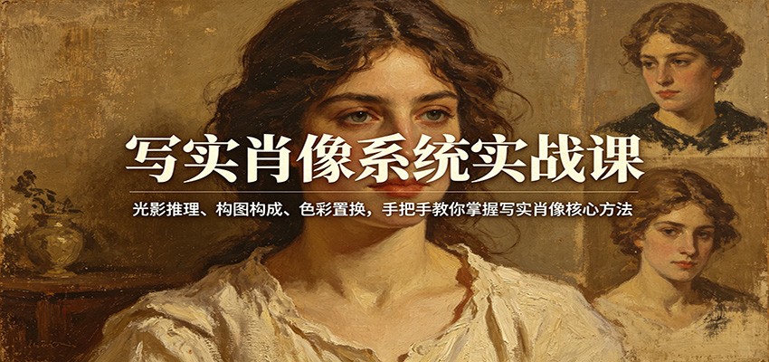 写实肖像系统实战课:光影推理、构图构成、色彩置换,手把手教你掌握写实肖像核心方法 20260412050100-69db270c364ed.jpg