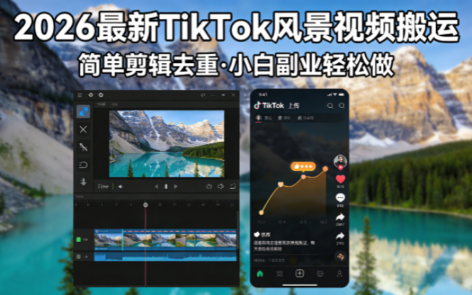 (18001期)2026最新TikTok风景视频搬运简单剪辑去重小白副业月入 8000 20260413090057-69dcb0c9c1ec3.jpg