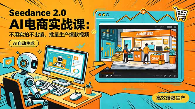 (18433期)Seedance 2.0 AI电商实战课:不用实拍不出镜,批量生产爆款视频打爆GMV 20260512070158-6a02d066ccecd.jpg