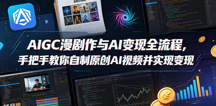 AIGC漫剧创作与AI变现全流程,手把手教你自制原创AI视频并实现变现 20260512090108-6a02ec548398b.jpg