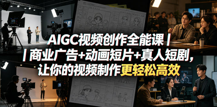 AIGC视频创作全能课|商业广告+动画短片+真人短剧,让你的视频制作更轻松高效 20260514070020-6a0573042ed4a.jpg