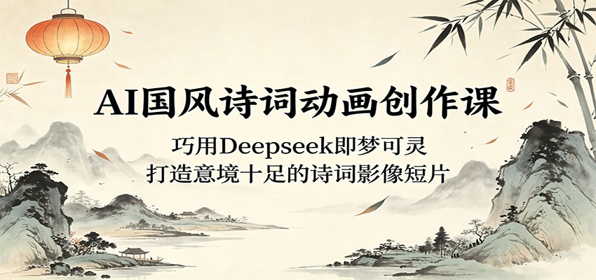 AI国风诗词动画创作课:巧用Deepseek即梦可灵,打造意境十足的诗词影像短片 20260523050128-6a1134a804588.jpg