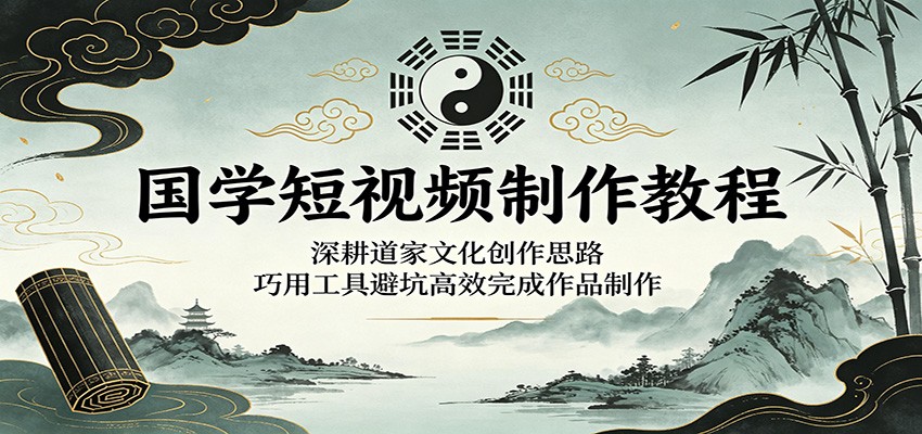 国学短视频制作教程:深耕道家文化创作思路,巧用工具避坑高效完成作品制作 20260529190021-6a19e2454d764.jpg