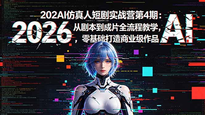 (18655期)2026AI仿真人短剧实战营第4期:从剧本到成片全流程教学,零基础打造商业级作品 20260530070139-6a1a8b53d1230.jpg