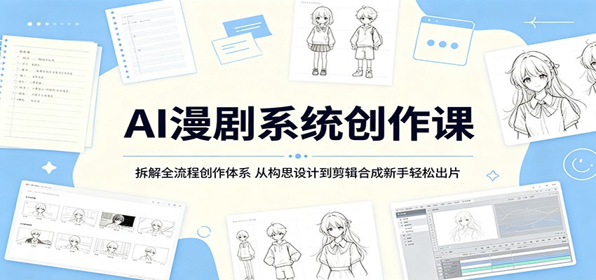 AI漫剧系统创作课:拆解全流程创作体系,从构思设计到剪辑合成新手轻松出片 20260531121135-6a1c25770c077.jpg