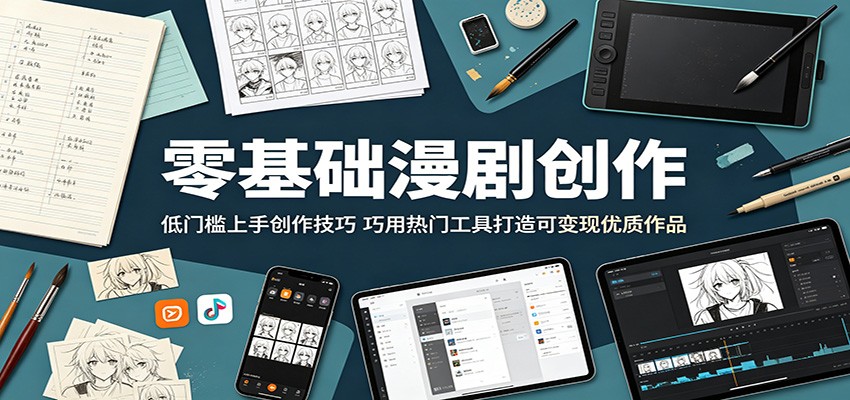 零基础漫剧创作:低门槛上手创作技巧,巧用热门工具打造可变现优质作品 20260601050037-6a1d11f50f1be.jpg