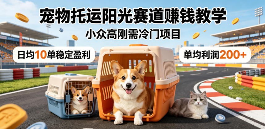 宠物托运阳光赛道賺钱教学,小众高刚需冷门项目,日均10单稳定盈利,单均利润200+ 20260601050551-6a1d132feffc2.jpg