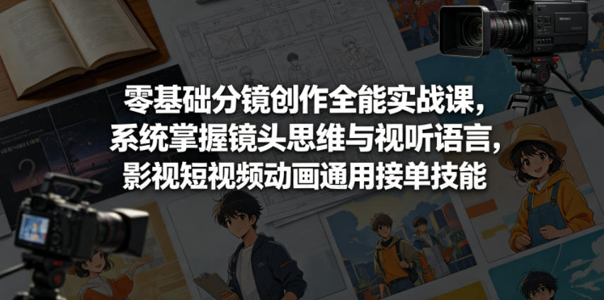 零基础分镜创作全能实战课,系统掌握镜头思维与视听语言,影视短视频动画通用接单技能 20260601050556-6a1d1334653e7.jpg
