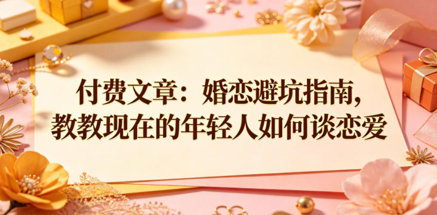 付费文章:婚恋避坑指南,教教现在的年轻人如何谈恋爱 20260601050610-6a1d1342a3665.jpg