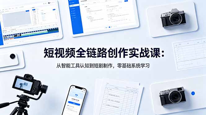 (18683期)短视频全链路创作实战课:从智能工具认知到短剧制作,零基础系统学习 20260601070156-6a1d2e6425221.jpg