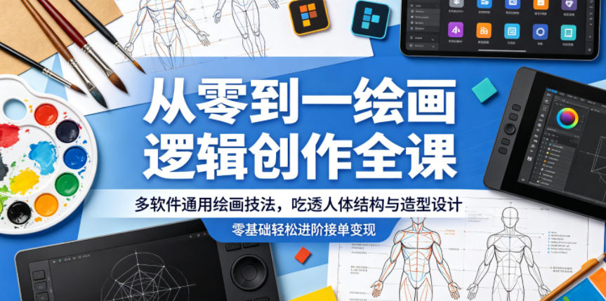 从零到一绘画逻辑创作全课,多软件通用绘画技法,吃透人体结构与造型设计,零基础轻松进阶接单变现 20260601073524-6a1d363c307a0.jpg