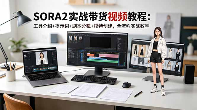 (18718期)SORA2实战带货视频教程:工具介绍+提示词+剧本分镜+模特创建,全流程实战教学 20260603050130-6a1fb52aedd72.jpg