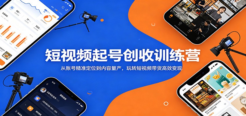 短视频起号创收训练营:从账号精准定位到内容量产,玩转短视频带货高效变现 20260603190025-6a2079c95ef19.jpg