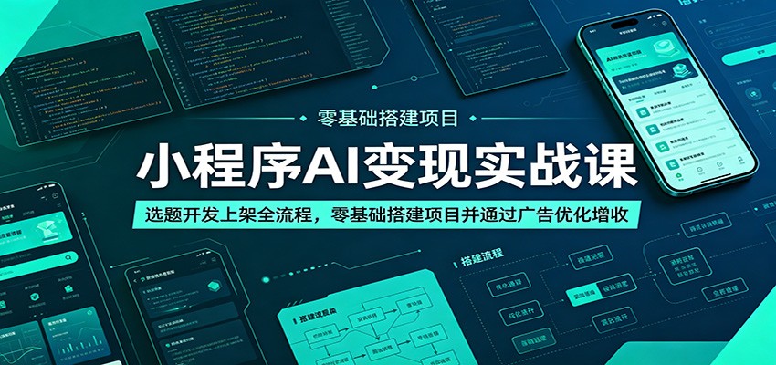 小程序AI变现实战课:选题开发上架全流程,零基础搭建项目并通过广告优化增收 20260610130415-6a2960cfe01c7.jpg