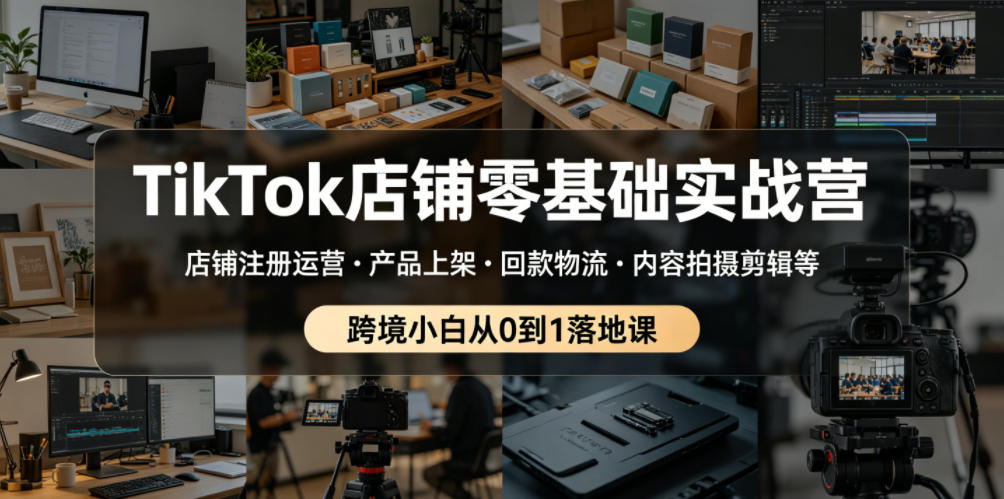 TikTok店铺零基础实战营,店铺注册运营・产品上架・回款物流・内容拍摄剪辑等 ,跨境小白从0到1落地课 20260613010059-6a2cabcbc3d74.jpg