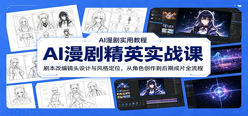 AI漫剧精英实战课:剧本改编镜头设计与风格定位,从角色创作到后期成片全流程 20260613190041-6a2da8d9b547c.jpg