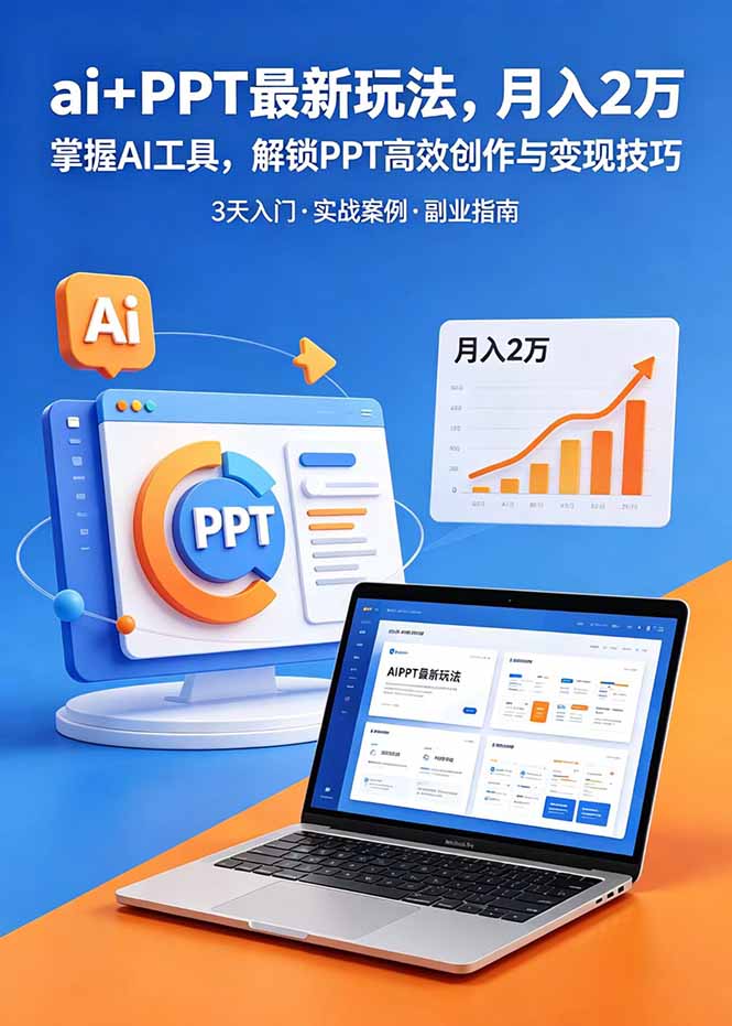 (18881期)ai+PPT最新玩法,月入2万掌握AI工具,解锁PPT高效创作与变现技巧3天入门,实战案例·副业指南 20260615013240-6a2f5638e590d.jpg