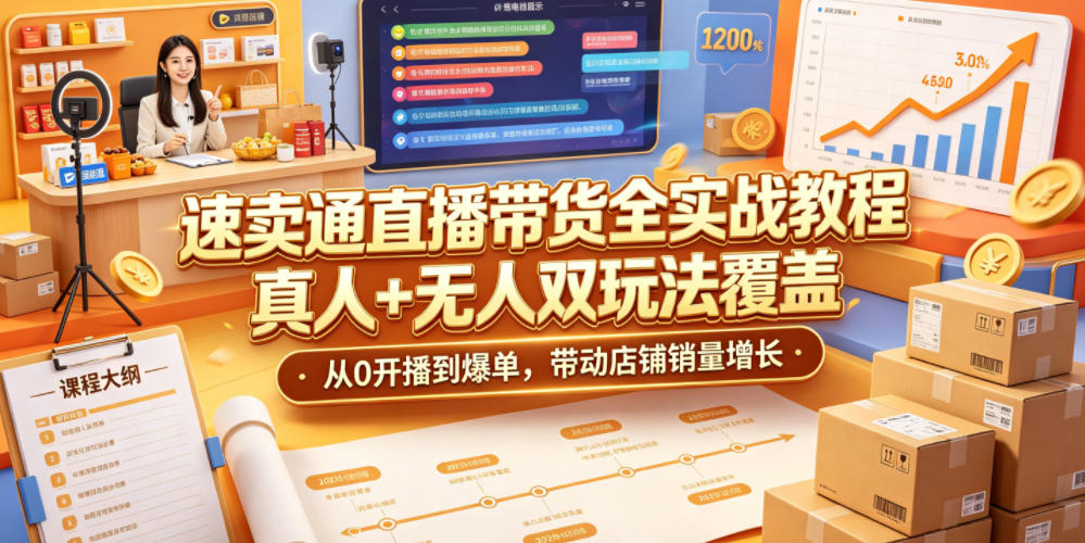 速卖通直播带货全实战教程,真人+无人双玩法覆盖,从0开播到爆单,带动店铺销量增长 20260615013330-6a2f566a360e3.jpg