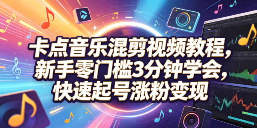 卡点音乐混剪视频教程,新手零门槛3分钟学会,快速起号涨粉变现 20260615030051-6a2f6ae39976c.jpg