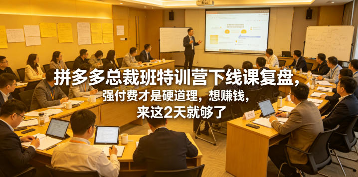 拼多多总裁班特训营下线课复盘,强付费才是硬道理,想賺钱,来这2天就够了 20260615030055-6a2f6ae7d3f9e.jpg