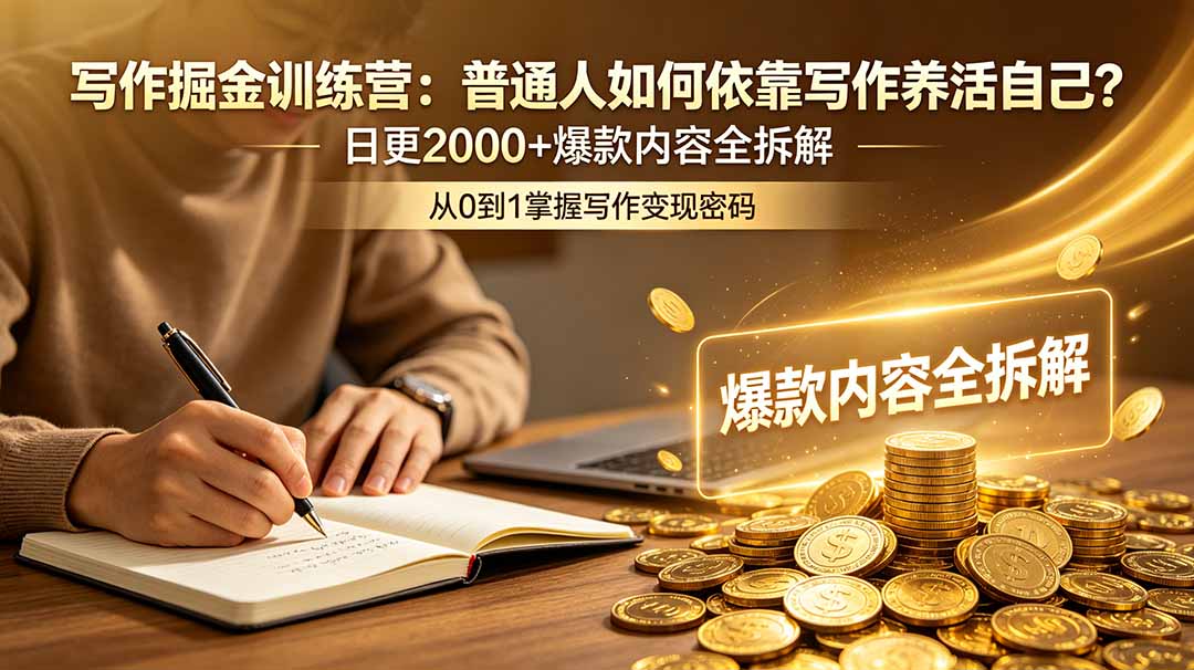 (18901期)写作掘金训练营:普通人如何依靠写作养活自己?日更2000+爆款内容全拆解 20260615150052-6a3013a4c657f.jpg