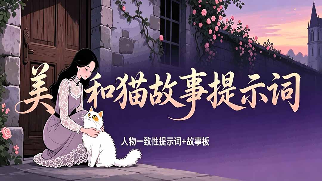 (18909期)美女和猫故事提示词,人物一致性提示词+故事板 20260616050142-6a30d8b6bbb21.jpg