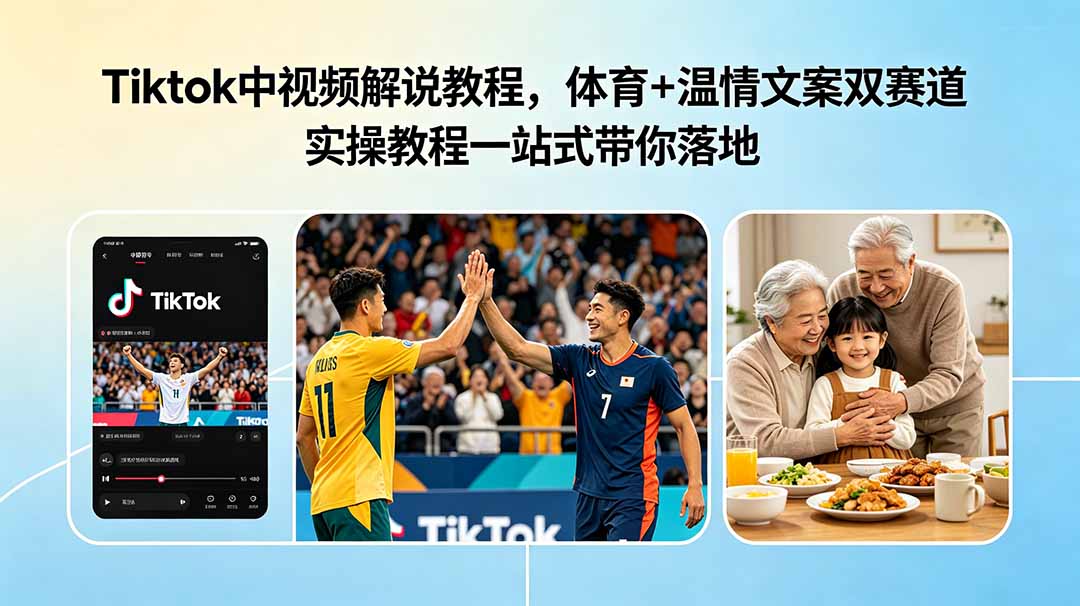 (18910期)Tiktok中视频解说教程,体育+温情文案双赛道实操教程一站式带你落地 20260616050149-6a30d8bd71379.jpg