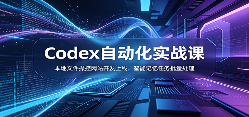 Codex自动化实战课:本地文件操控网站开发上线,智能记忆任务批量处理 20260630190051-6a441263d39a1.jpg