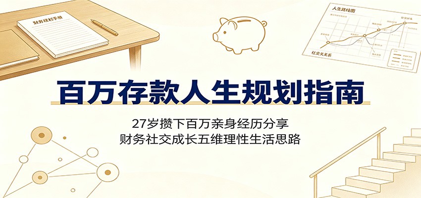 百万存款人生规划指南:27岁攒下百万亲身经历分享,财务社交成长五维理性生活思路 20260711090151-6a52067f70fce.jpg