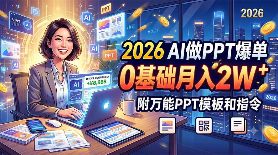 (19284期)2026 AI做PPT爆单,0基础月入2W,附万能PPT模板和指令 20260711090242-6a5206b2a33b0.jpg