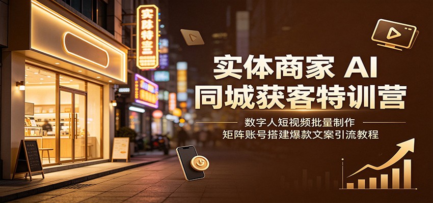 实体商家AI同城获客特训营:数字人短视频批量制作,矩阵账号搭建爆款文案引流教程 20260718170048-6a5bb140e4dec.jpg