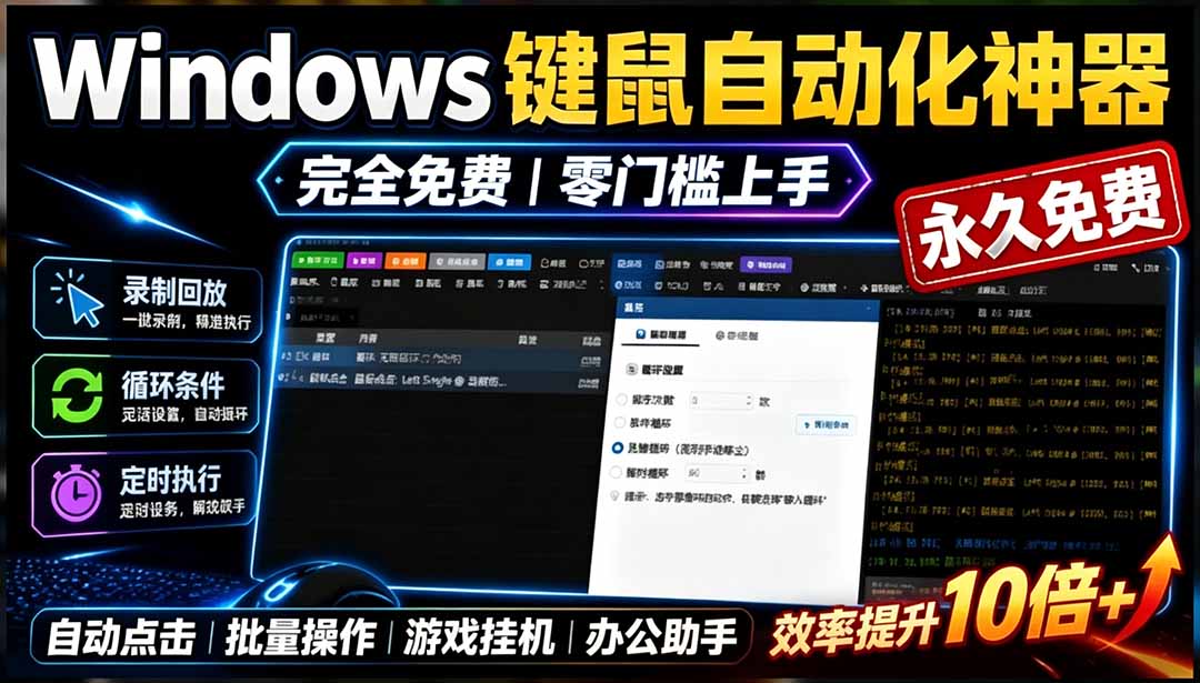 (19423期)专业Windows键鼠自动化工具,免费永久使用,告别重复操作,小白也能快速创建自动化脚本 点点精灵 20260719050153-6a5c5a418fdae.jpg