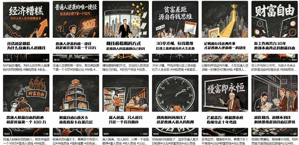 (19515期)AI书单财富书籍图文解读:手绘黑白风格×一键直出×几十条视频跑1000单×全流程拆解×新手可上手 20260724050046-6a62f17e1ba32.jpg