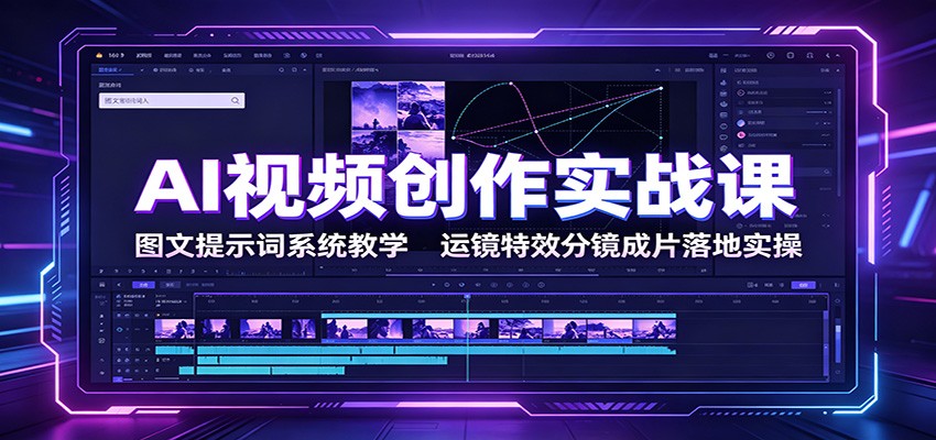 AI视频创作实战课:图文提示词系统教学,运镜特效分镜成片落地实操 20260724230828-6a63f06c9bea7.jpg