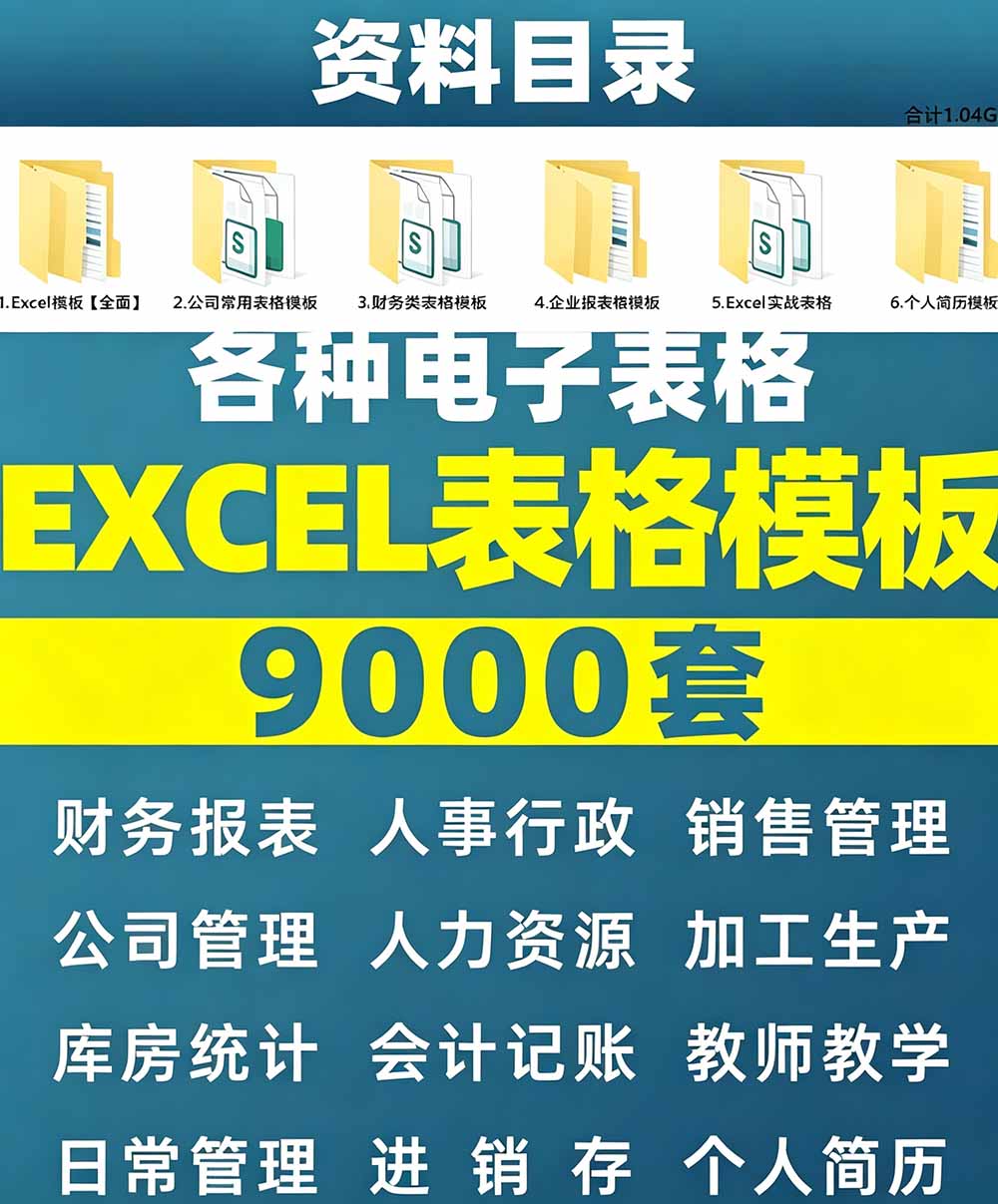(19530期)自费购买素材合集!超全Excel常用模版系列,分类清晰,共9000+套excel模型合集+个人简历素材 20260724230902-6a63f08eae362.jpg