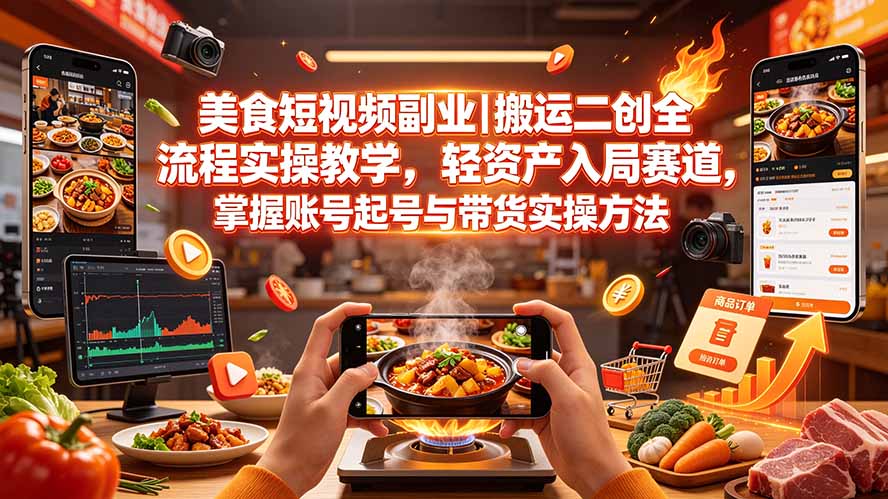 (19535期)美食短视频副业|搬运二创全流程实操教学,轻资产入局赛道,掌握账号起号与带货实操方法 20260727010231-6a66ae2728559.jpg