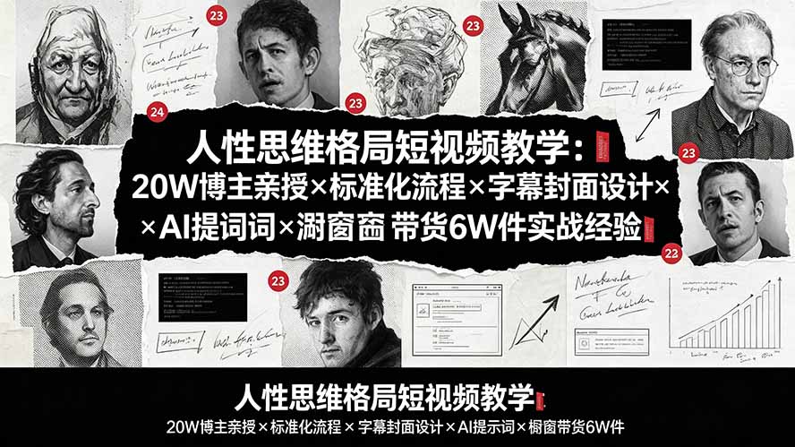 (19538期)人性思维格局短视频教学:20W博主亲授×标准化流程×字幕封面设计×AI提示词×橱窗带货6W件实战经验 20260727010251-6a66ae3b9209b.jpg