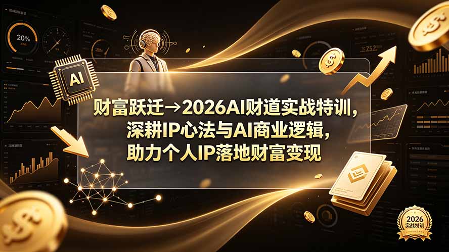 (19547期)财富跃迁→2026AI财道实战特训,深耕IP心法与AI商业逻辑,助力个人IP落地财富变现 20260727030403-6a66caa3b78aa.jpg