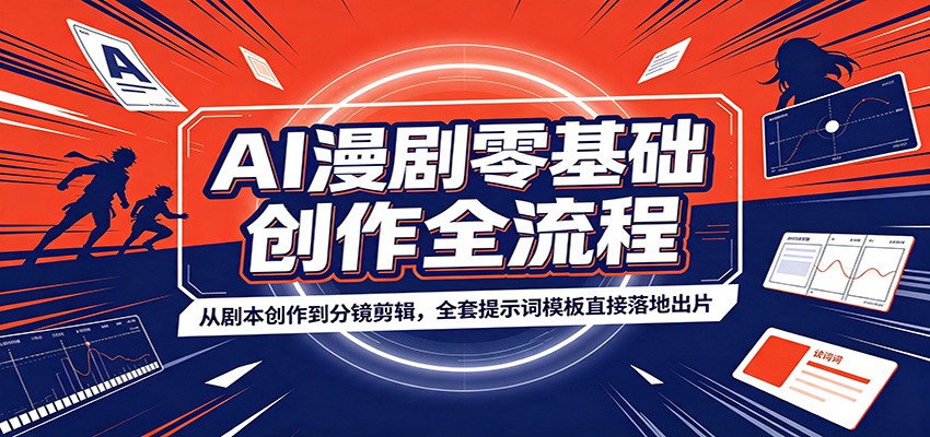 AI漫剧零基础创作全流程:从剧本创作到分镜剪辑,全套提示词模板直接落地出片 20260730170049-6a6b83416b7fb.jpg