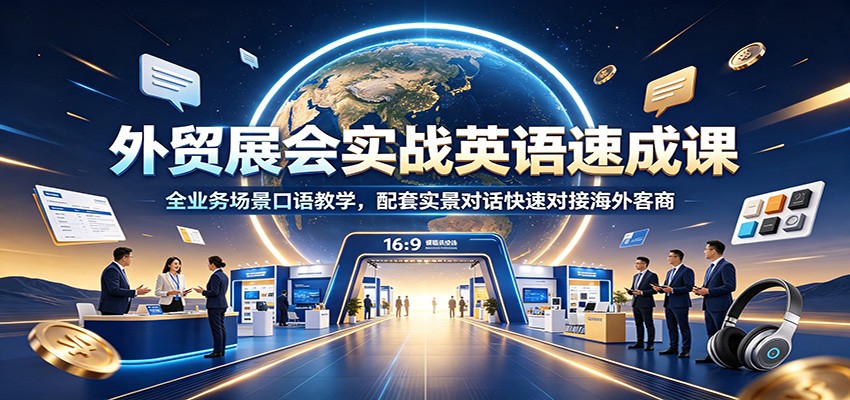 外贸展会实战英语速成课:全业务场景口语教学,配套实景对话快速对接海外客商 20260801050026-6a6d7d6a3ba31.jpg