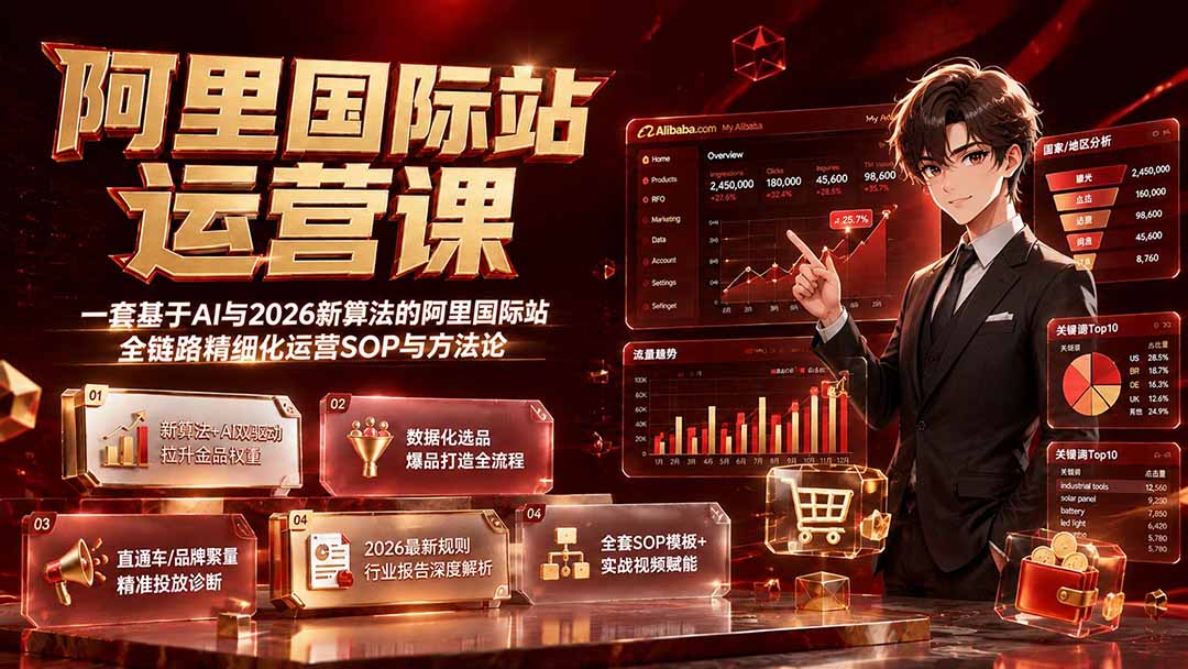 (19652期)阿里国际站运营课:一套基于AI与2026新算法的阿里国际站全链路精细化运营SOP与方法论(更新) 20260802050119-6a6ecf1f85537.jpg